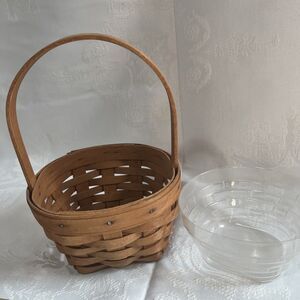 Longaberger May Series Lilly of the Valley Basket Stationary Handle 1993